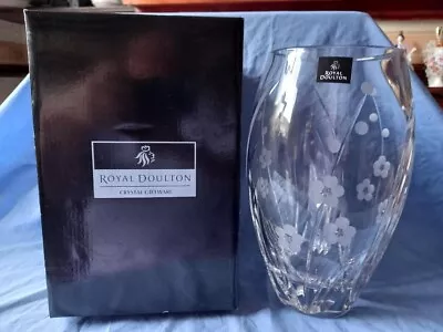 Buy Royal Doulton Crystal Large 10in/25.4cm Vase. Suitable For Flower Bouquets. • 30£