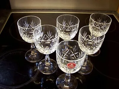 Buy 6 X Royal Doulton Royal Albert Crystal Victoria Sherry / Port Wine Glasses  #2 • 50.99£
