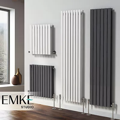 Buy EMKE Designer Radiator Vertical Horizontal Double Column Flat Panel Heating Rads • 196.99£
