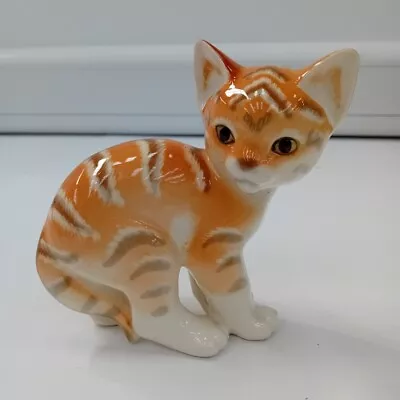 Buy Vintage Porcelain Cat Figurine Lomonosov Made In Russia USSR Kitten FLT07-HR • 7.99£