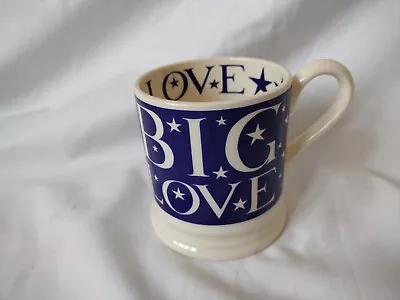 Buy Emma Bridgewater 25 Years 'BIG LOVE' 1/2 Pint Mug White/Blue Stoke-On-Trent • 34.99£