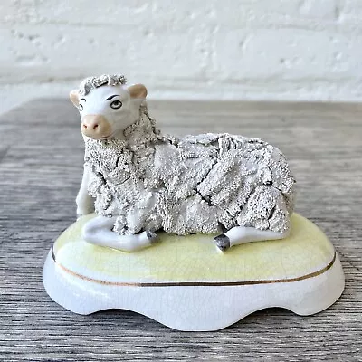Buy Vintage English Staffordshire Pottery Wooly Sheep Lamb Figurine • 23.62£
