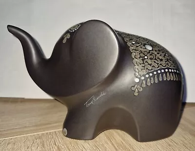Buy A Fine Ceramic Signed Figurine Of An Elephant Produced By Porta Celi Spain • 19.99£
