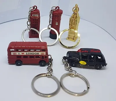 Buy 4x London Souvenir Keyrings Uk British Miniature Key Rings Metal Keychain Gift • 4.99£