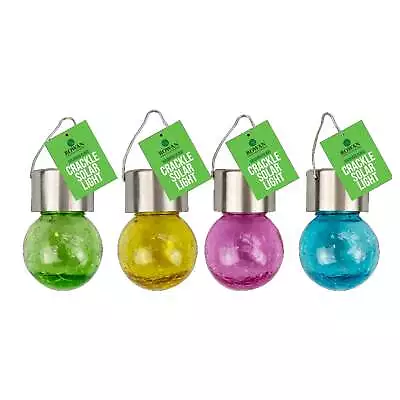 Buy Solar Light Coloured Glass Rowan Crackle Ball Assorted • 3.49£