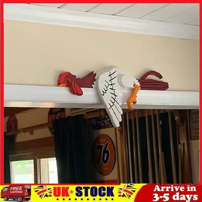 Buy Doorframe Rooster Sculptures Cartoon Ornaments Art Collection For Home Yard Park • 8.50£