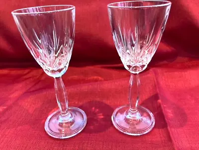Buy Pair Vintage Crystal Cut Glass Liqueur/port/sherry Glasses • 4.50£