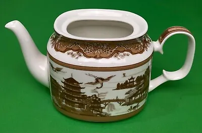 Buy Gracie China For Coastline Imports, Brown Willow Pattern, Elegant Tea Pot No Lid • 21.27£