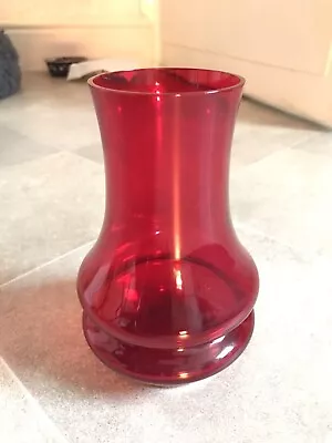Buy Vintage Mid Century Riihimaki Two Hooped Red Glass Vase • 15£