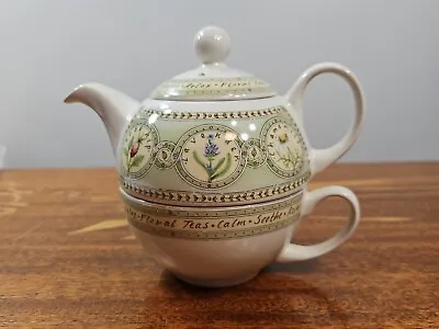 Buy Arthur Wood Tea For One Floral Teas Design Tea Pot And Cup • 14.23£