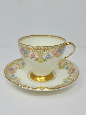 Buy Vintage EB Foley 1850 Bone China Tea Cup & Saucer Made In England V2081 Gold  • 37.79£