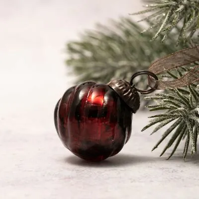 Buy 6 Pack Small Glass Handcrafted Baubles Premium Traditional Christmas Tree Craft • 12.80£