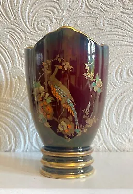 Buy Carlton Ware Rouge Royale  Peacock Pattern  Vase  • 14.99£