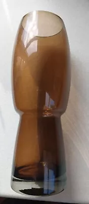 Buy Riihimaki Riihimaen Tamara Aladin  Cinnamon Brown Glass Vase Vintage MCM • 29.99£