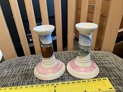 Buy Vintage Crested China Candle Sticks Weymouth Crested Ware Made In Germany • 10£