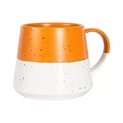 Buy Dipped Flecked Stoneware Belly Mug Large Rustic Tea Cups Set 370ml Burnt Orange • 7.99£