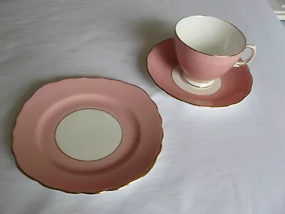 Buy Colclough Ballet Harlequin Pink Bone China Trio: Cup & Saucer & Plate • 8£