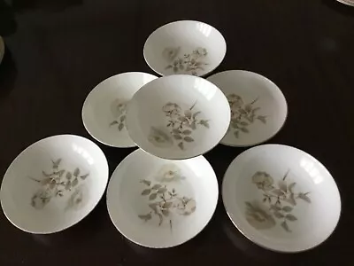 Buy ROYAL DOULTON ‘Yorkshire Rose’ FINE BONE CHINA CEREAL/FRUIT BOWLS X7 PERFECT CON • 29£