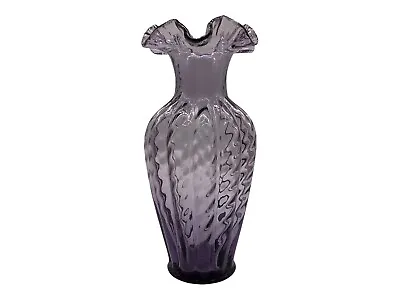 Buy Fenton Violet Ribbed Melon Vase With Ruffled Rim  • 91.27£