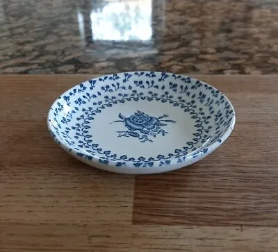 Buy 1960s Vintage Royal Victoria Wade Pottery Rose Bouquet Trinket Dipping Dish Blue • 10£