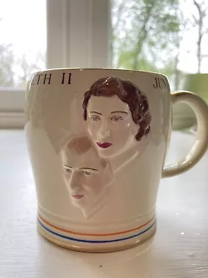 Buy Crown Devon Fielding’s 1953 Queen Elizabeth II Coronation Cup/mug • 12£