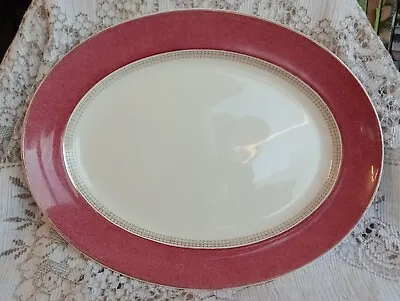 Buy Keeling & Co Losol Ware Large Oval Platter In Bold Raspberry Pink - 1930s VGC • 12.50£