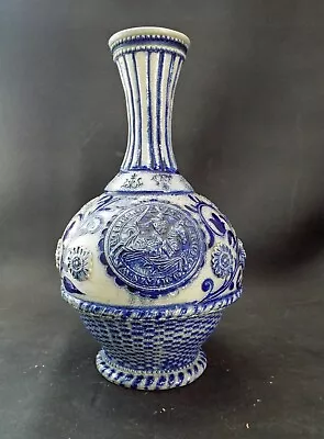 Buy Antique Westerwald Salt Glazed Stoneware Bottle Vase - 12'' /  30cm • 44.99£