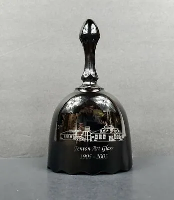 Buy Fenton Art Glass Commemorative 100th Anniversary Black Bell Sand Carved Factory • 42.43£