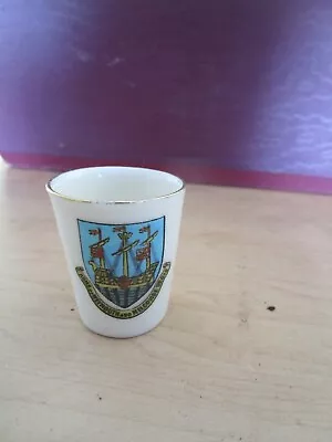 Buy Carlton China Crested Ware Cup  Arms Of Weymouth And Melcombe Regis  • 3£