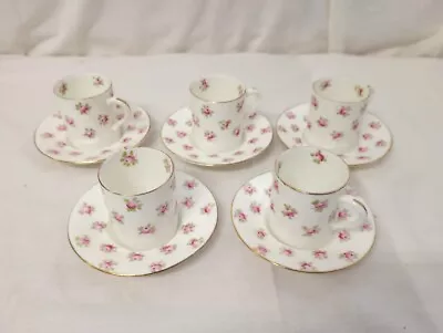 Buy Hammersley Fine Bone China Floral Espresso Cup & Saucer X5 • 20£