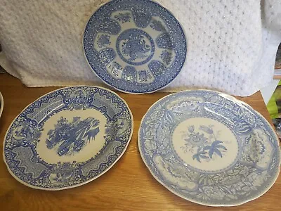 Buy Set Of 3  Spode Blue Room Collection Plates Blue And White Spode  • 28£