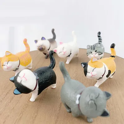 Buy 9pcs PVC Cats Figures Tabletop Kitten Dolls Ornaments Home Furnishings • 12.70£