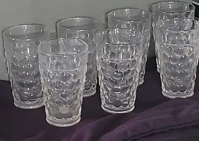 Buy Vintage 1930s Clear Bubble Glasses - Set Of 6 • 28.91£