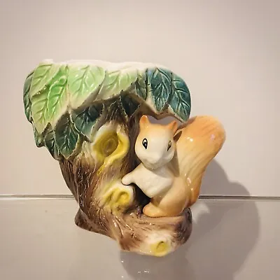 Buy Vintage Hornsea Fauna Vase With Squirrel Woodland Figure • 5£