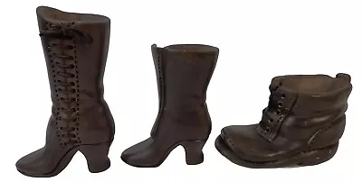 Buy Vintage Style Pottery 'Minature' Boots X 3 Handmade By Tony 1980s See Photos  • 7.99£