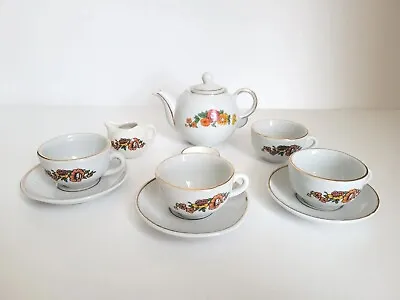 Buy Vintage 1980's Children’s China Tea Set - Tea Pot Cups Saucers Milk Jug Toys • 6.95£