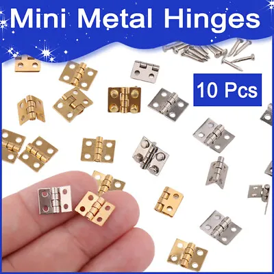 Buy Mini Metal Hinge Jewel Box Tiny Trinket Miniature Decorative Hinges Gold/Silver • 28.67£
