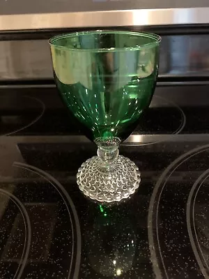 Buy Anchor Hocking Forest Green Bubble Boopie 5.5” Water Goblet 9oz. Vintage • 9.43£