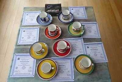 Buy Wedgwood Clarice Cliff Cafe Chic Ltd Edition Set Of 8 Coffee Cups & Saucers • 99£