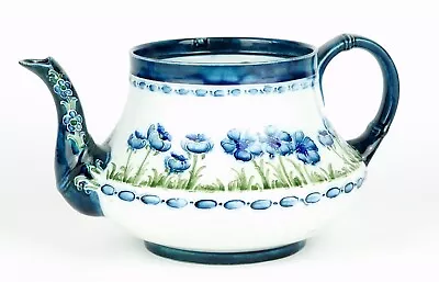 Buy MOORCROFT POTTERY, MACINTYRE & Co. -BLUE POPPY- FLORIAN WARE TEA COFFEE POT JUG • 150£