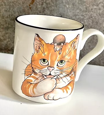 Buy Arthur Wood Pottery Mug Marmalade Ginger Cat & Brown Mouse Front To Back • 12.50£