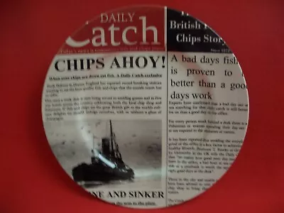 Buy Poole Pottery Andrew Tanner ~ Fish & Chips / Newspaper ~ Large 11  Dinner Plate • 17£