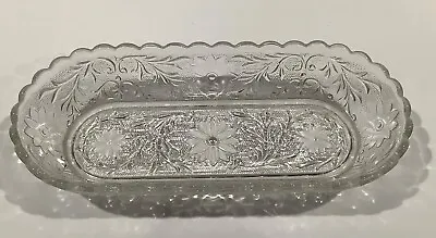 Buy Vintage Indiana Glass Tiara Clear Celery Dish ~ Sandwich Pattern • 11.51£