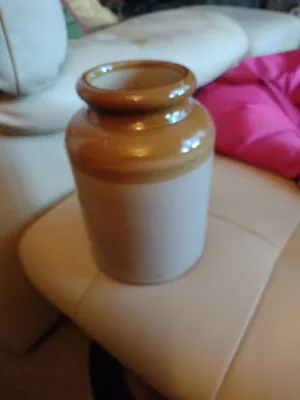 Buy Vintage/Antique Two-Tone Salt Glazed Stoneware Storage Jar/Pot • 10£