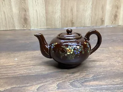 Buy Vintage Ceramic Tea Pot Hand Painted Made In Japan Brown Porcelain • 4.92£