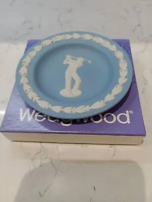 Buy Wedgwood Jasperware Blue And White Pin Dish Golf Player 1160 In Original Box • 5.99£