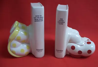 Buy 1980s CARLTON WARE LUSTRE POTTERY ~ BIG FOOT  BIG FEET ~ BOOKENDS ROGER MICHELL • 80£