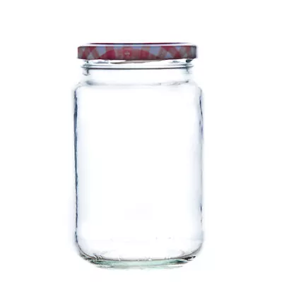 Buy 1lb Glass Jam Jars & Lids, 370ml Round, Honey Marmalade Chutney Preserving Jar • 38.95£