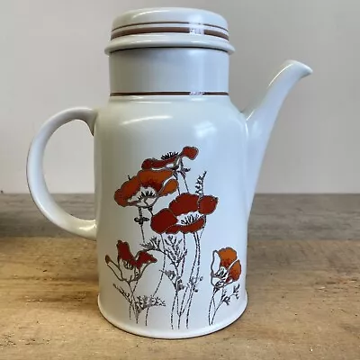 Buy Royal Doulton Lambeth Stoneware 'Fieldflower' Poppy Tea Coffee Pot Vtg Retro  • 9.60£