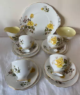 Buy Royal Standard  15 Piece China  Set, Yellow Rose  Sunset , Cups, Saucers, Plates • 45£